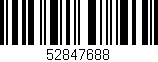 Código de barras (EAN, GTIN, SKU, ISBN): '52847688'