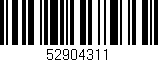Código de barras (EAN, GTIN, SKU, ISBN): '52904311'