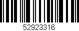 Código de barras (EAN, GTIN, SKU, ISBN): '52923316'