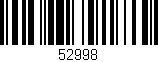 Código de barras (EAN, GTIN, SKU, ISBN): '52998'