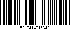 Código de barras (EAN, GTIN, SKU, ISBN): '5317414315640'