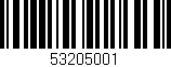 Código de barras (EAN, GTIN, SKU, ISBN): '53205001'