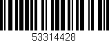 Código de barras (EAN, GTIN, SKU, ISBN): '53314428'