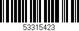 Código de barras (EAN, GTIN, SKU, ISBN): '53315423'