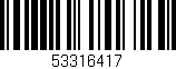 Código de barras (EAN, GTIN, SKU, ISBN): '53316417'