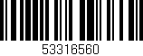 Código de barras (EAN, GTIN, SKU, ISBN): '53316560'