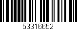 Código de barras (EAN, GTIN, SKU, ISBN): '53316652'
