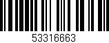 Código de barras (EAN, GTIN, SKU, ISBN): '53316663'