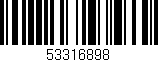Código de barras (EAN, GTIN, SKU, ISBN): '53316898'