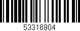 Código de barras (EAN, GTIN, SKU, ISBN): '53316904'