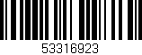 Código de barras (EAN, GTIN, SKU, ISBN): '53316923'