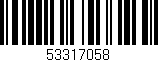 Código de barras (EAN, GTIN, SKU, ISBN): '53317058'