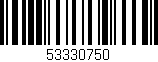 Código de barras (EAN, GTIN, SKU, ISBN): '53330750'