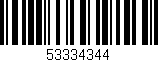 Código de barras (EAN, GTIN, SKU, ISBN): '53334344'