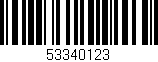 Código de barras (EAN, GTIN, SKU, ISBN): '53340123'