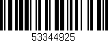 Código de barras (EAN, GTIN, SKU, ISBN): '53344925'
