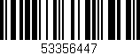 Código de barras (EAN, GTIN, SKU, ISBN): '53356447'