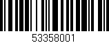 Código de barras (EAN, GTIN, SKU, ISBN): '53358001'