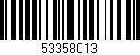 Código de barras (EAN, GTIN, SKU, ISBN): '53358013'
