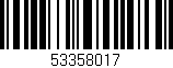 Código de barras (EAN, GTIN, SKU, ISBN): '53358017'