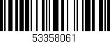 Código de barras (EAN, GTIN, SKU, ISBN): '53358061'