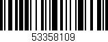 Código de barras (EAN, GTIN, SKU, ISBN): '53358109'