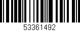 Código de barras (EAN, GTIN, SKU, ISBN): '53361492'