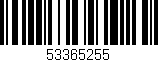 Código de barras (EAN, GTIN, SKU, ISBN): '53365255'