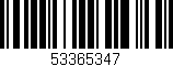 Código de barras (EAN, GTIN, SKU, ISBN): '53365347'