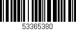 Código de barras (EAN, GTIN, SKU, ISBN): '53365380'