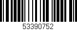 Código de barras (EAN, GTIN, SKU, ISBN): '53390752'