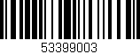 Código de barras (EAN, GTIN, SKU, ISBN): '53399003'
