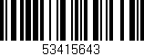 Código de barras (EAN, GTIN, SKU, ISBN): '53415643'