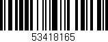 Código de barras (EAN, GTIN, SKU, ISBN): '53418165'