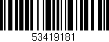 Código de barras (EAN, GTIN, SKU, ISBN): '53419181'