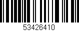 Código de barras (EAN, GTIN, SKU, ISBN): '53426410'