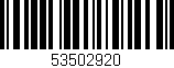 Código de barras (EAN, GTIN, SKU, ISBN): '53502920'