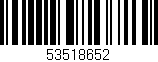 Código de barras (EAN, GTIN, SKU, ISBN): '53518652'