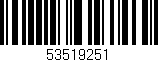 Código de barras (EAN, GTIN, SKU, ISBN): '53519251'