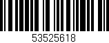 Código de barras (EAN, GTIN, SKU, ISBN): '53525618'