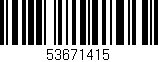 Código de barras (EAN, GTIN, SKU, ISBN): '53671415'