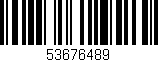 Código de barras (EAN, GTIN, SKU, ISBN): '53676489'