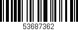 Código de barras (EAN, GTIN, SKU, ISBN): '53687362'