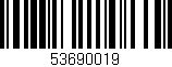 Código de barras (EAN, GTIN, SKU, ISBN): '53690019'