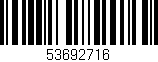 Código de barras (EAN, GTIN, SKU, ISBN): '53692716'