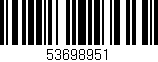 Código de barras (EAN, GTIN, SKU, ISBN): '53698951'