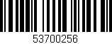 Código de barras (EAN, GTIN, SKU, ISBN): '53700256'