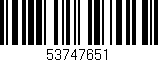 Código de barras (EAN, GTIN, SKU, ISBN): '53747651'
