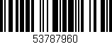 Código de barras (EAN, GTIN, SKU, ISBN): '53787960'