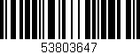 Código de barras (EAN, GTIN, SKU, ISBN): '53803647'